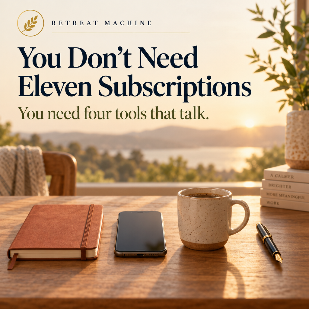 You Don't Need Eleven Subscriptions. You Need Four Tools That Talk to Each Other.