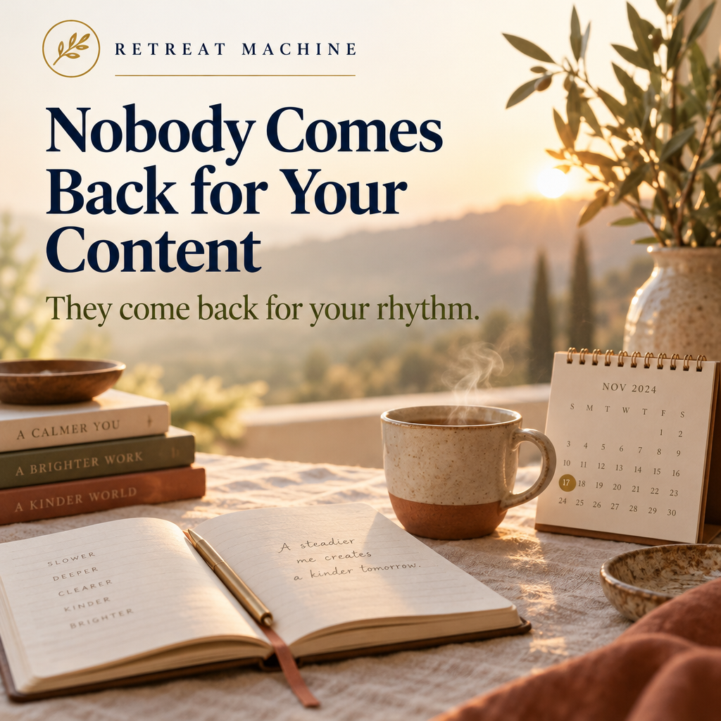 Nobody Comes Back for Your Content. They Come Back for Your Rhythm.