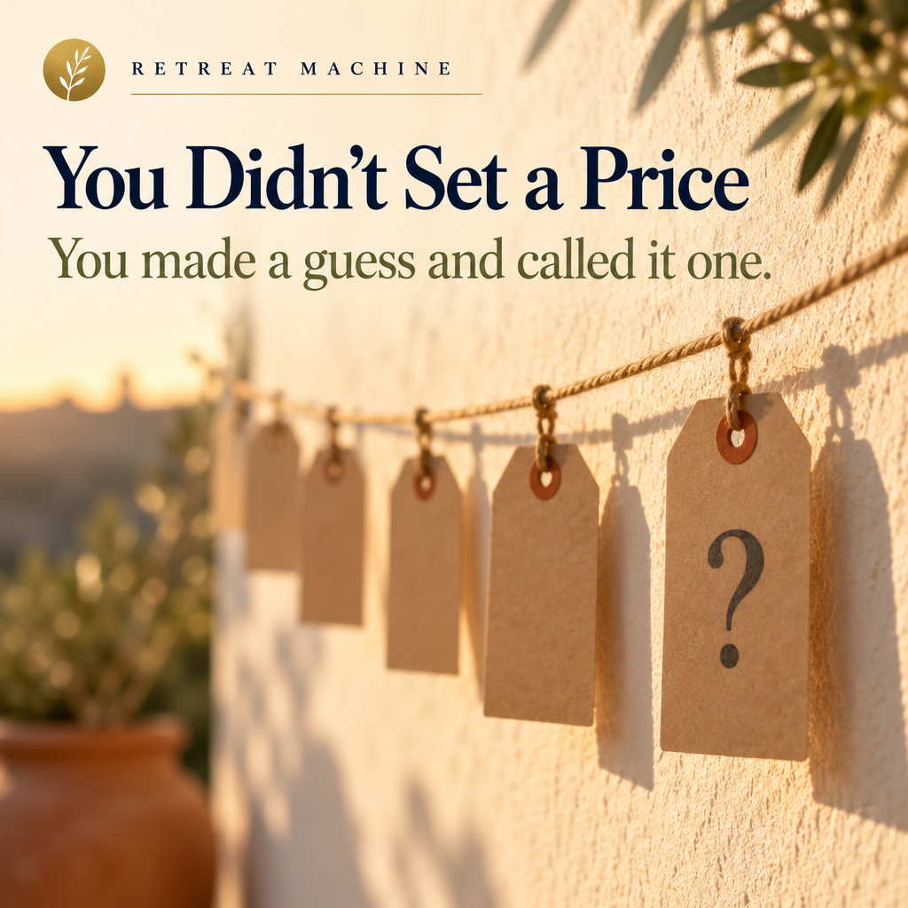 You Didn't Set a Price. You Made a Guess and Called It One.