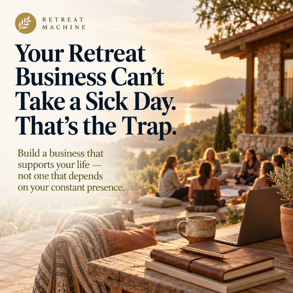 Your Retreat Business Can't Take a Sick Day. That's the Trap.